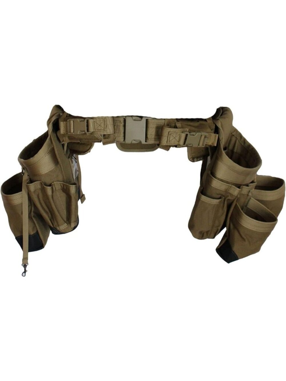 Heavy-Duty Tactical Tool Belt with Large Pouches, Adjustable Fit & Lumbar